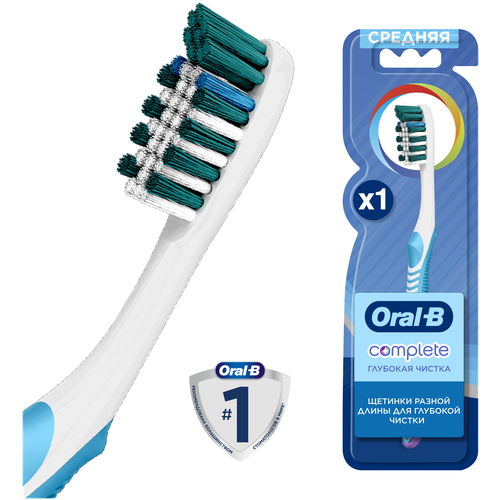 Зубная щетка Oral-B (Орал-Би) Комплекс Глубокая чистка Средней жесткости, 1 шт.