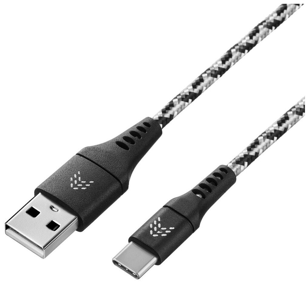 Кабель Rocket Contact USB-A/USB-C 1м (RDC504BW01CT-AC) чёрно-белый