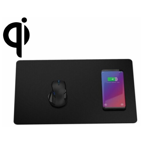 Коврик для мышки MC2 с беспроводной зарядкой 10W для смартфонов Qi charge (Black)