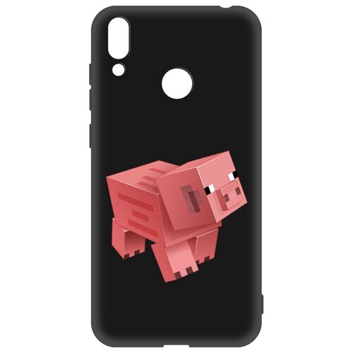 Чехол-накладка Krutoff Soft Case Minecraft-Свинка для Huawei Y7 (2019) черный чехол накладка krutoff soft case minecraft свинка для infinix hot 40 pro черный