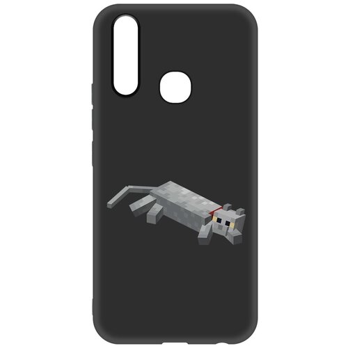 Чехол-накладка Krutoff Soft Case Minecraft-Кошка для Vivo Y11 черный чехол накладка krutoff soft case предсказание для vivo y11 черный