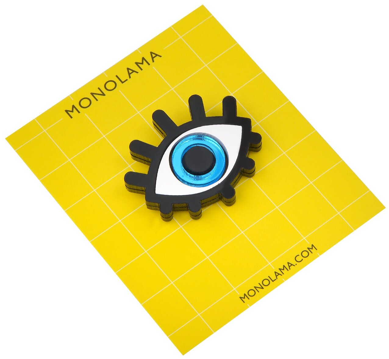 Брошь MONOLAMA, акрил, голубой — фото 1