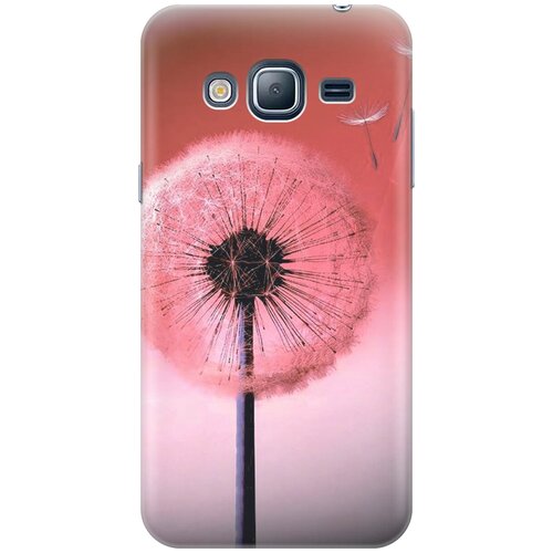 Силиконовый чехол Розовый одуванчик на Samsung Galaxy J3 (2016) / Самсунг Джей 3 2016 силиконовый чехол на samsung galaxy j3 2016 самсунг джей 3 2016 с принтом кот с желтым зонтом