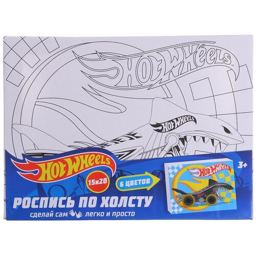 MultiArt картина по контурам «Hot Wheels» CANV15X20-HW1, 20 х 15 см, разноцветный