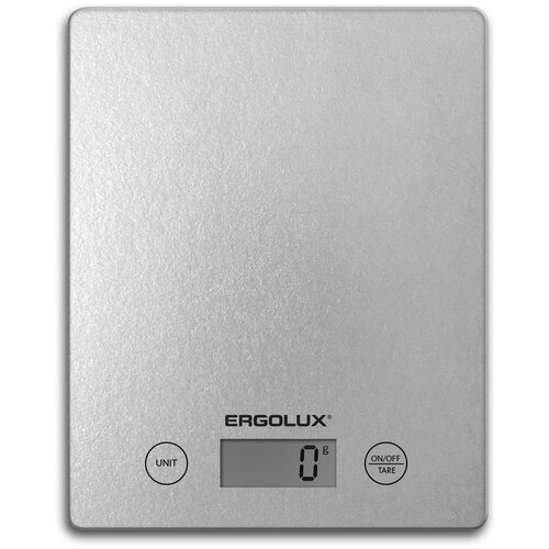 ERGOLUX ELX-SK02-С03 серые металлик (весы кухонные до 5 кг, 195*142 мм) (1 шт.)