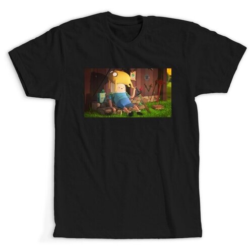 фото Футболка сувенирshop мультсериал "время приключений / adventure time" черная l сувенир shop