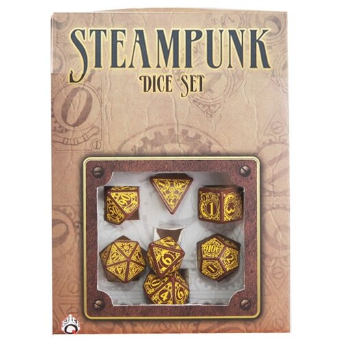 Набор кубиков Q-workshop Steampunk Brown & yellow Dice Set (7)