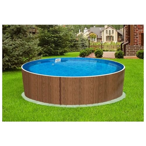Круглый морозоустойчивый бассейн LARIMAR 4,57 х 1,25 м дерево комплект (бассейн, лестница, фильтровальная установка, утеплитель под чашковый пакет)