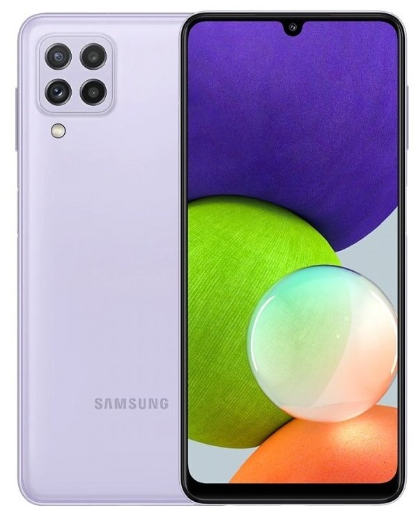 Смартфон Samsung Galaxy A22 6/128 ГБ, фиолетовый