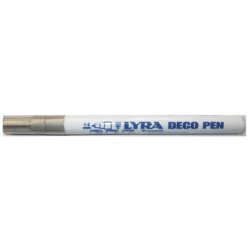 Маркер лаковый Lyra Deco Pen, 1-2 мм Серебристый маркер лаковый чёрный 2 3 мм