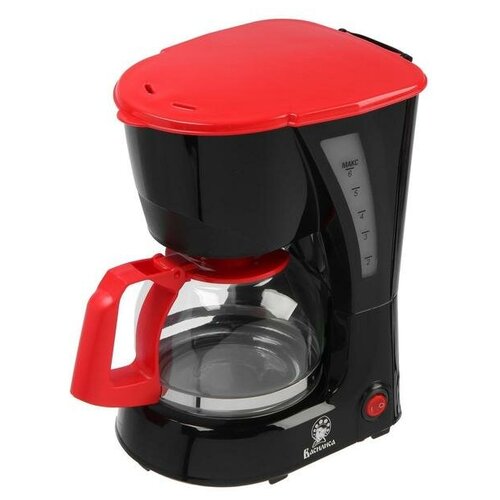 Кофеварка василиса КВ1-600 капельная 600 Вт 06 л чёрно-красная 646000₽