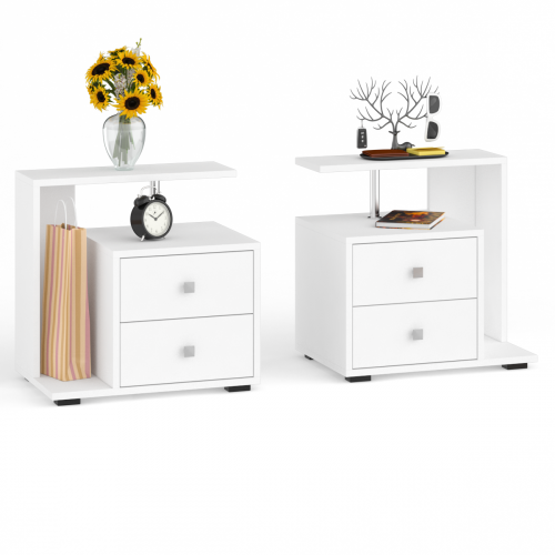 Комплект прикроватных тумб Свк Камелия левая правая цвет белый 7810₽