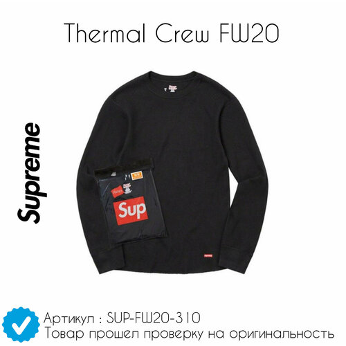 фото Свитшот supreme thermal crew fw20, размер l, белый, красный