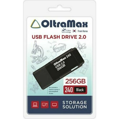 USB flash накопитель Oltramax 256GB 240 Black 2.0 [OM-256GB-240-Black]