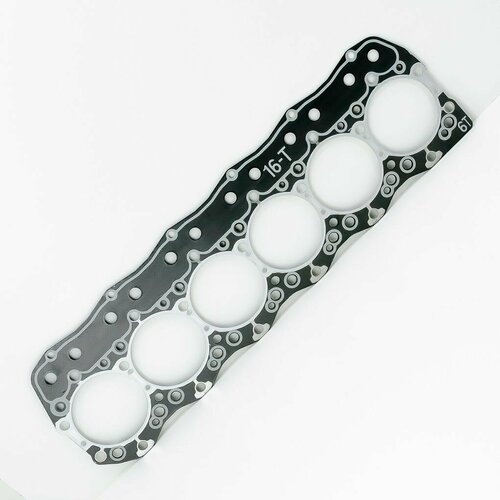 Прокладка гбц MMC FUSO 6D16-T, 6D17 24 клапана вид 2, QUNZE