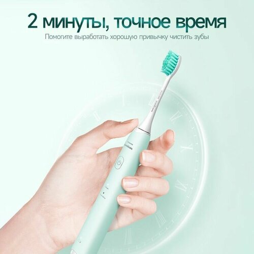 Электрическая зубная щетка philips HX2421 ультразвуковая вибрация зеленый 524500₽