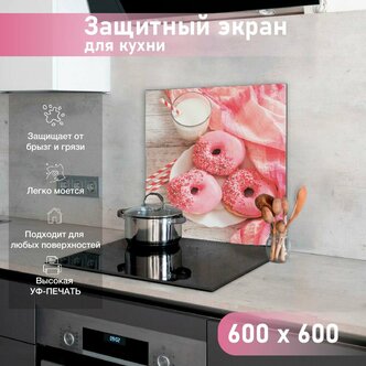 Характеристики модели Защитный экран для кухни с УФ печатью, фартук в ...