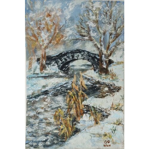 Картина Центральный Парк ручной работы акрил размер А4 1300₽