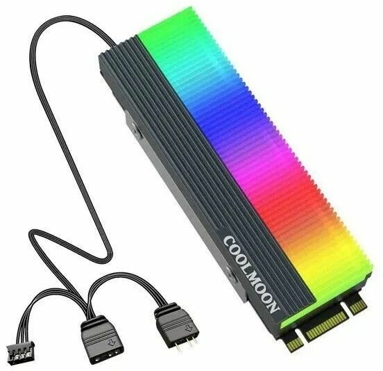 Радиатор для SSD M.2 2280 Coolmoon CM-M2 M2 ARGB 3-pin 5V-D-G