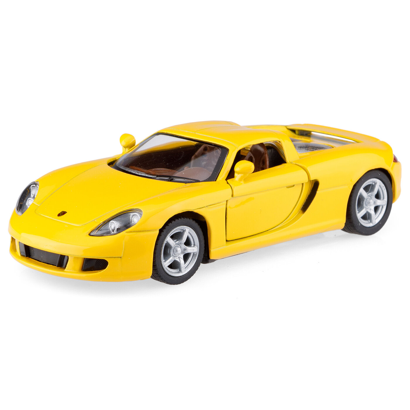 Kinsmart. Модель арт. КТ5081/4 "Porsche Carrera GT" 1:36 (желтая) инерц.