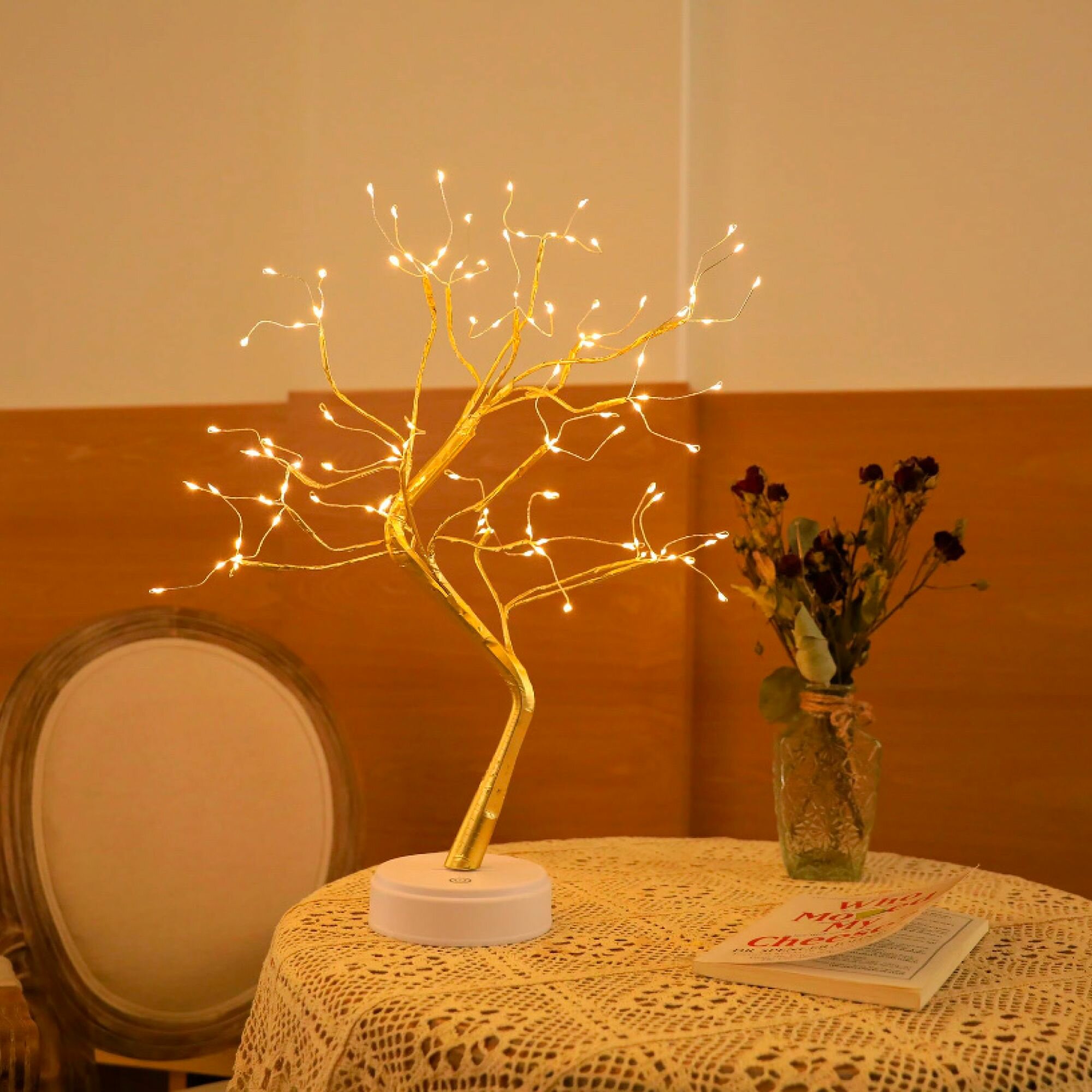Светильник-дерево, ночник, настольный декоративный светильник - фотография № 6