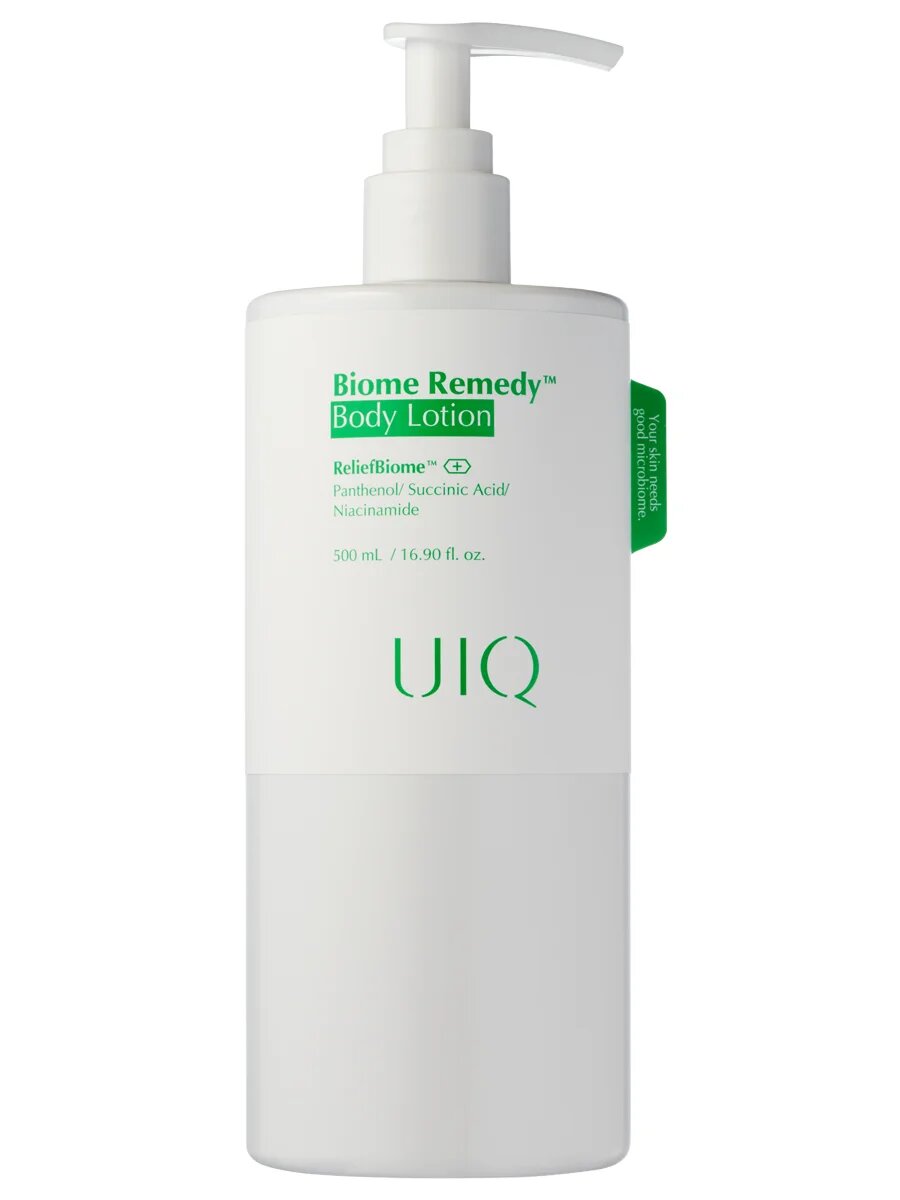 Легкий успокаивающий лосьон для тела с постбиотиками и пантенолом UIQ Biome Remedy Body Lotion 500 мл