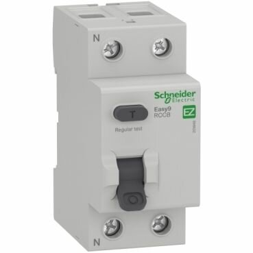Дифференциальный выключатель (УЗО) Schneider Electric Easy 9, 2P, 63А, 30мА, AC, 4,5kA EZ9R34263