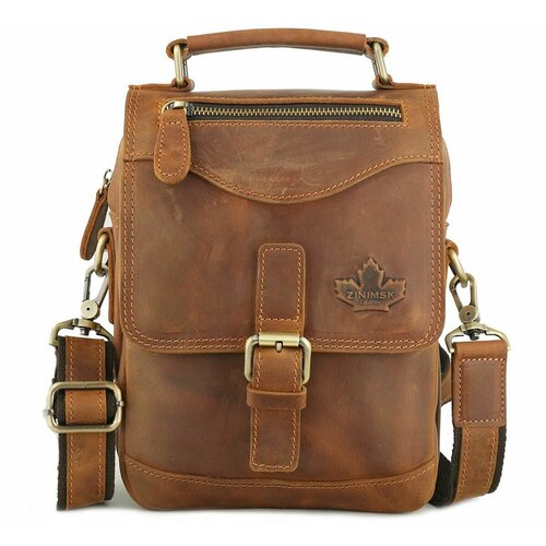 Сумка кросс-боди znimsk, фактура матовая, светло-коричневый