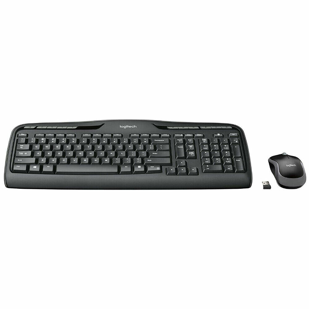Комплект клавиатура + мышь Logitech Wireless Combo MK330, черный, английская/русская