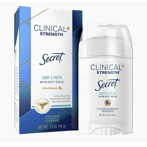 Дезодорант-антиперспирант Secret Clinical Strength Soft Solid Light & Fresh - 1.6 кремовый
