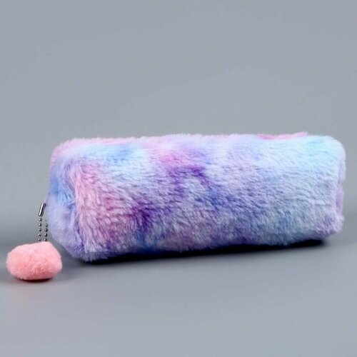 Школьный пенал мягкий 19 7 см синий цвет 800₽