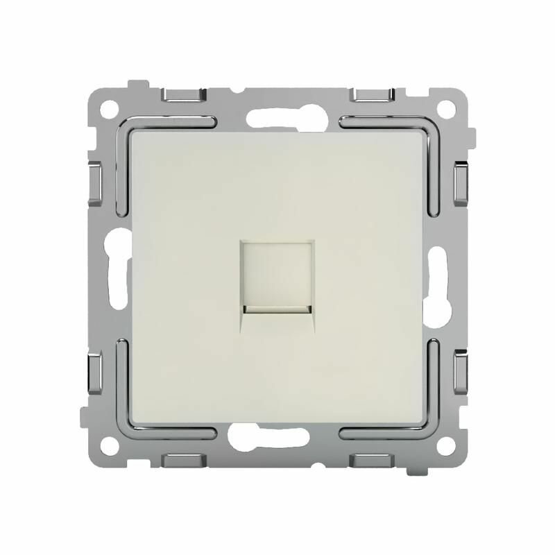 Розетка компьютерная 1-м СП Pixel RJ45 кат.5E механизм беж. TOKOV ELECTRIC TKE-PX-RC1-C02 - фото №2