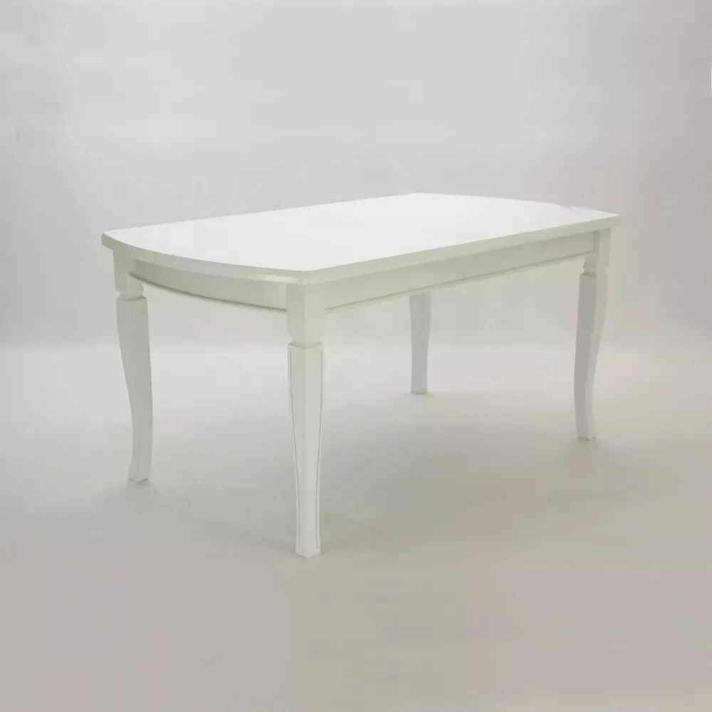 Стол обеденный Венеция Белый массив дерева, раскладной, для кухни, столовой, дома 800х770х1400 (1800) мебельный РАЙ
