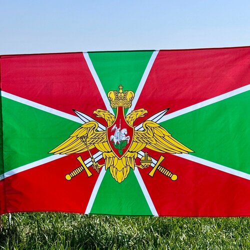 Флаг Пограничных войск большой 90х145см с карманом под древко/ Пограничник