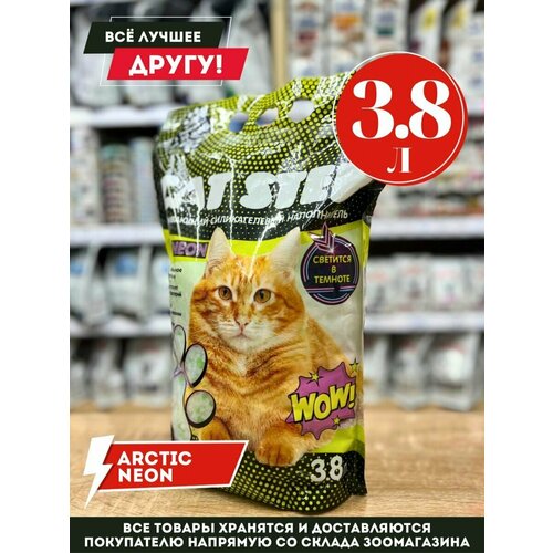 Наполнитель силикагелевый CAT STEP Arctic Neon - 3,8 литра