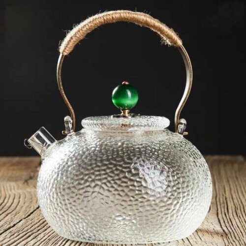 Чайник Заварочный Стеклянный Ручной работы 600 мл Superlife Из Жаропрочного Отбивного Стекла С Фильтр Пружинкой 1800₽