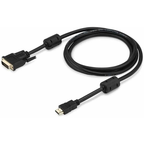 Кабель Buro HDMI-DVI Gold, ферритовый фильтр, 1,8 м кабель hdmi buro hdmi m dvi d m gold ферритовый фильтр 10м черный [hdmi 19m dvi d 10m]