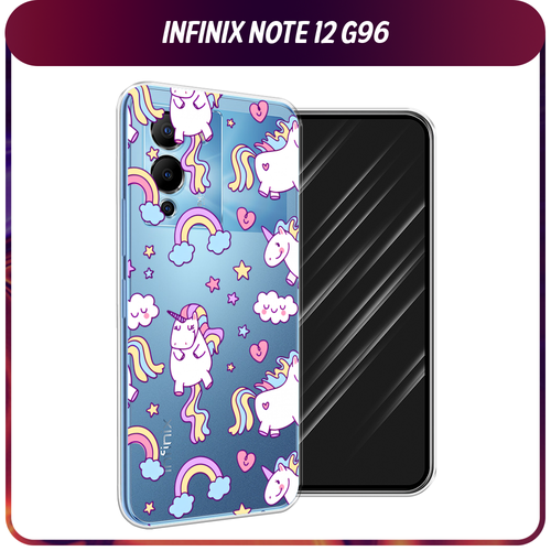 Силиконовый чехол на Infinix Note 12 G96 / Инфиникс Ноут 12 G96 Sweet unicorns dreams, прозрачный чехол силиконовый для infinix note 12 g96 turbo ультратонкий прозрачный