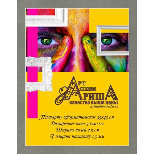 Паспарту 35x45 см серый