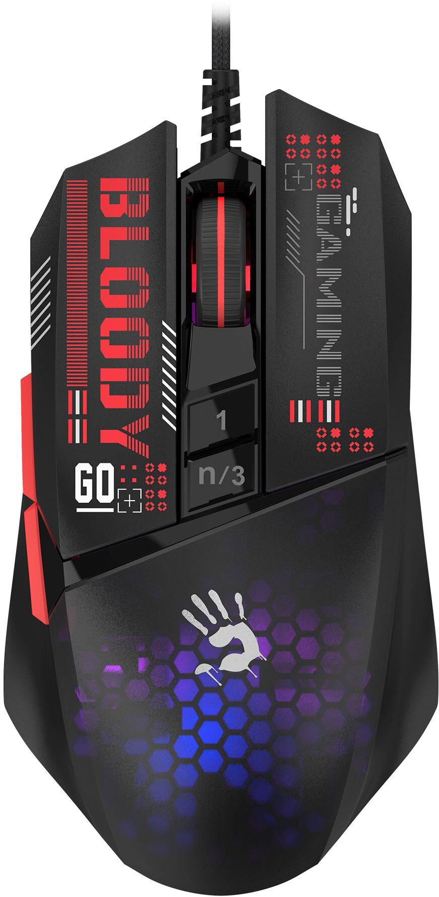 Мышь A4Tech Bloody W60 Max Mini черный оптическая 12000dpi USB 9but