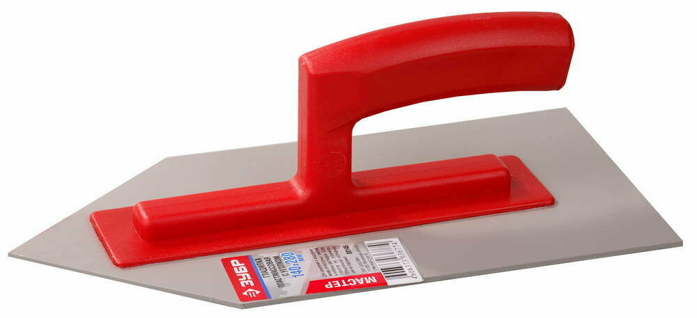 Гладилка штукатурная ЗУБР 140 х 280 мм с уголком 08145