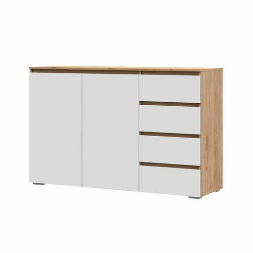 Комод Хелен КМ 06, материал ЛДСП,/дуб крафт золото, 150,2х95,8х46 см. белый