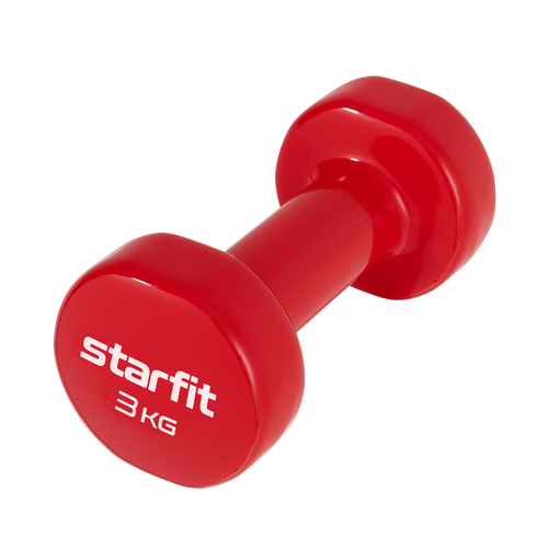 Гантель виниловая Starfit DB-101 3 кг, красный