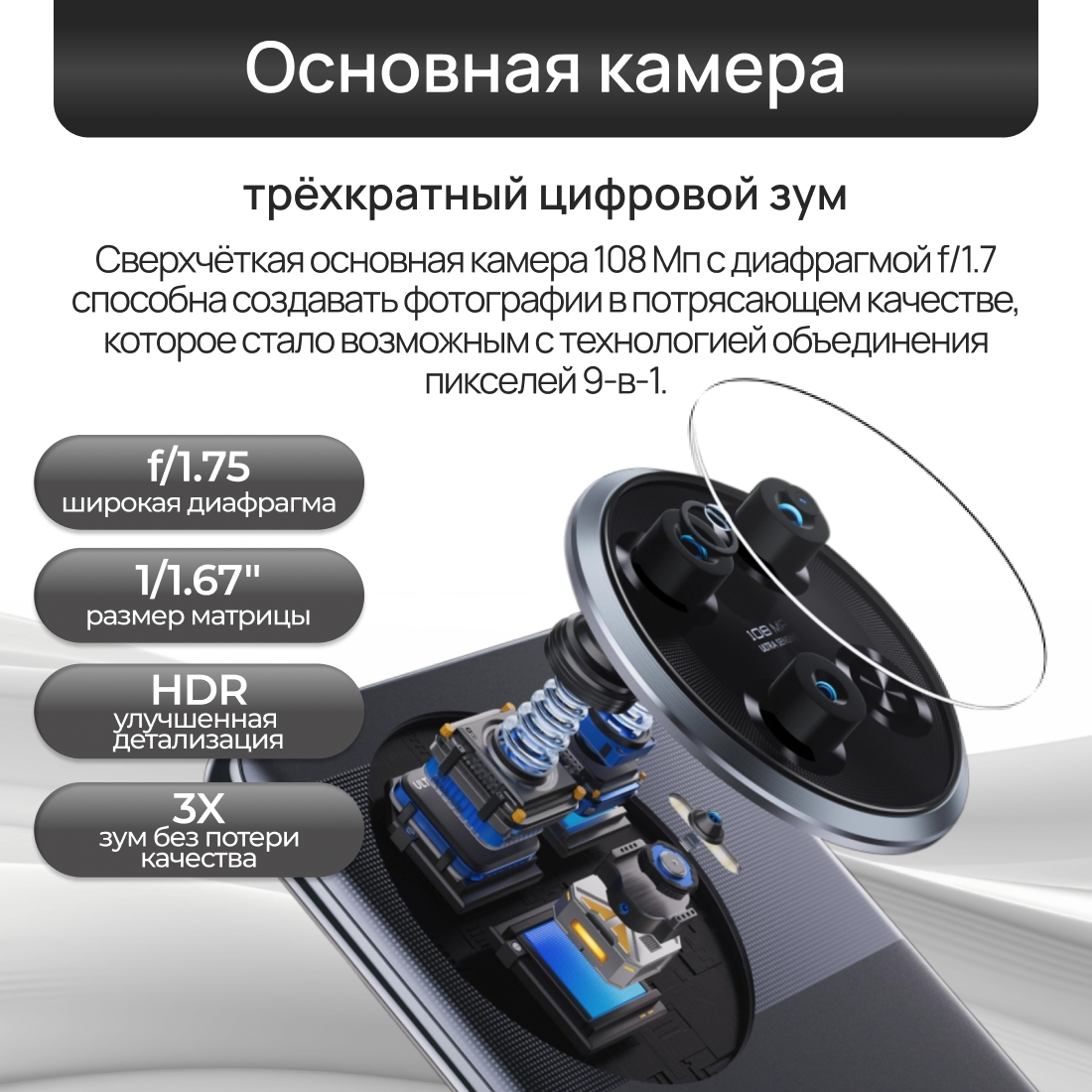 Смартфон TECNO SPARK 20 Pro + 8/256 ГБ, White — фото 1