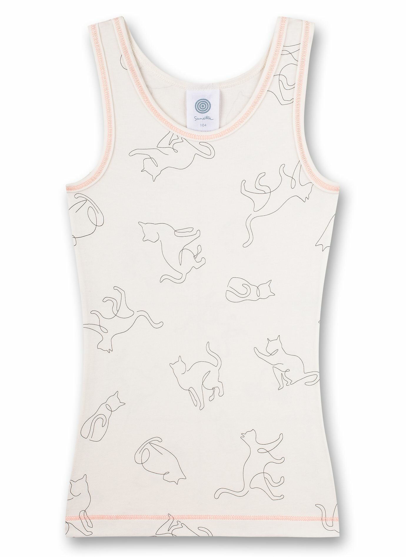 Майка Sanetta, размер 128, молочный