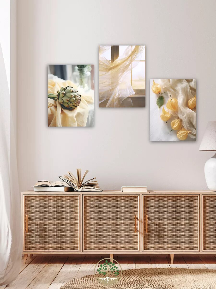 Комплект из трех картина на холсте