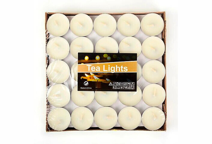 Набор чайных свечей Tea Lights белых 50 шт/уп