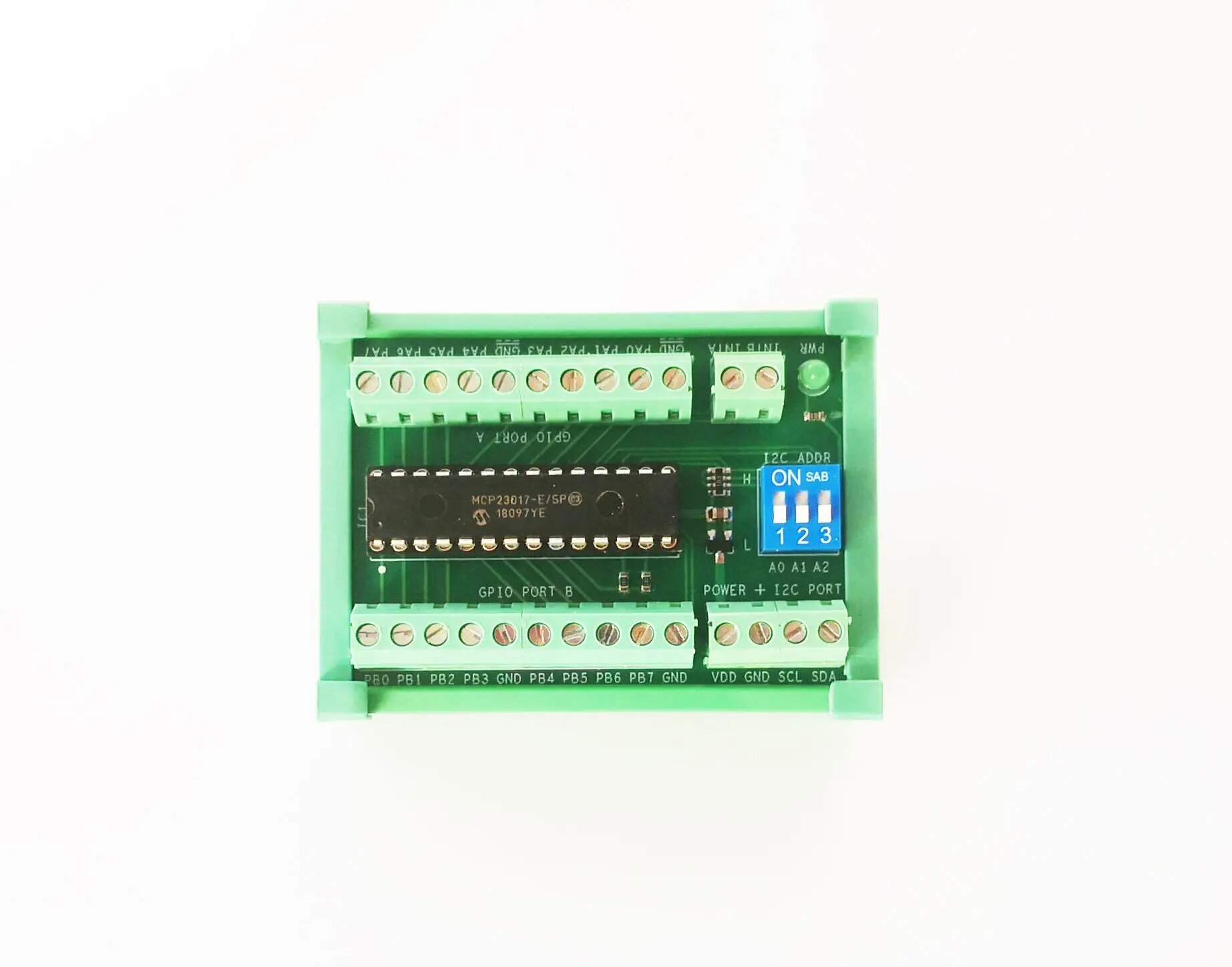 Крепление на DIN-рейку MCP23017 16-канальный расширитель GPIO с интерфейсом I2C для Arduino Raspberry Pi 3,3 В/5 В