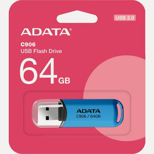 Изображение товара USB флешка Adata 64Gb C906 blue USB 2.0