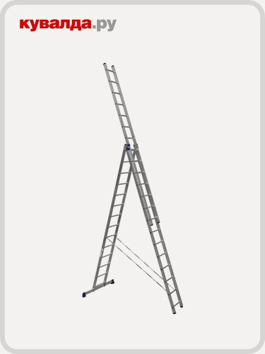 Изображение товара Лестница-стремянка трехсекционная алюмет 5314 3х14